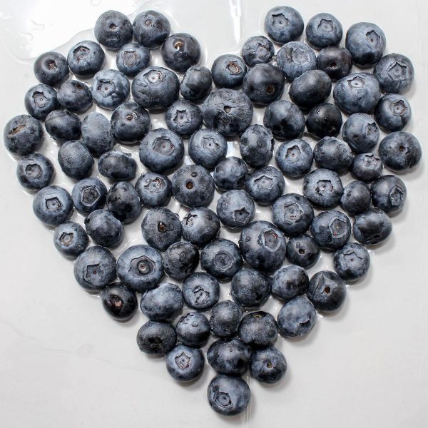 Herz aus Heidelbeeren