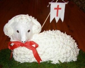 Osterfeiertage - das Osterlamm ist ein Symbol der Auferstehung Jesu Christi