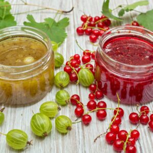 Stachelbeeren- und Johannisbeerenmarmelade