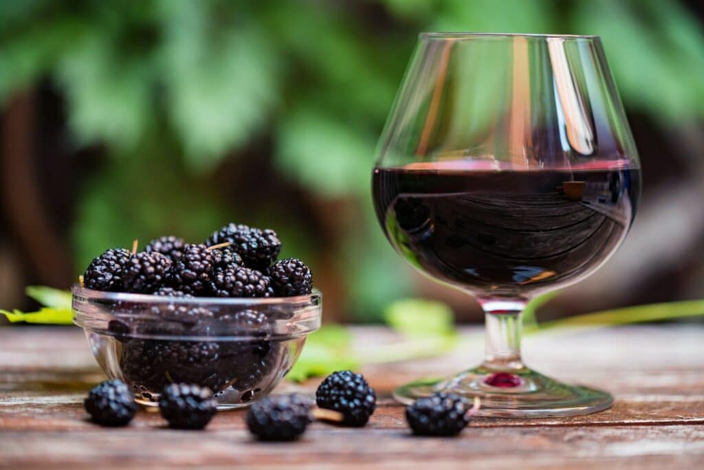 Brombeeren Wein