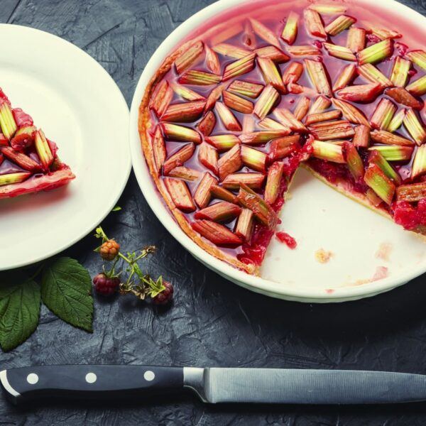 Kuchen mit Rhabarber und Himbeeren,Rhabarbertorte
