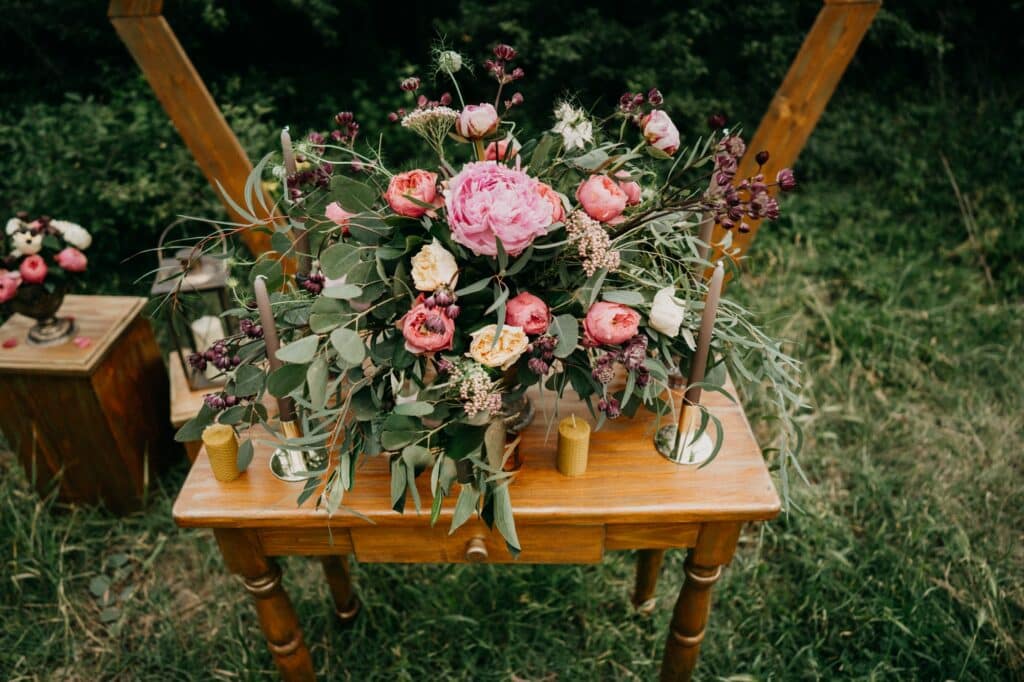 Pfingstrose Arrangement Hochzeitsstrauß