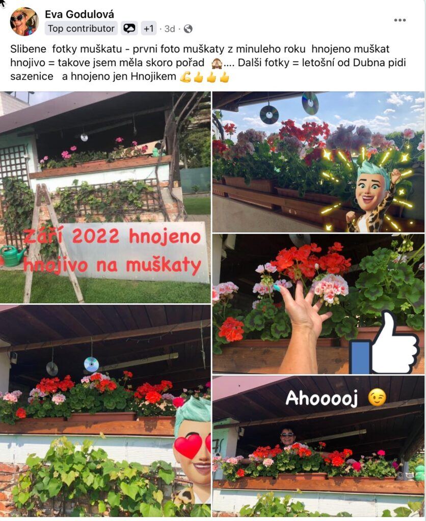 Dünger in ansprechender Verpackung im Garten