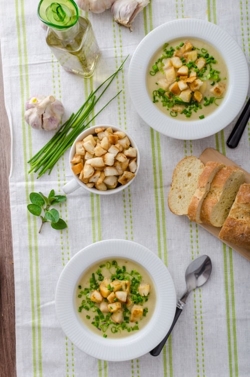 cremige Knoblauchsuppe