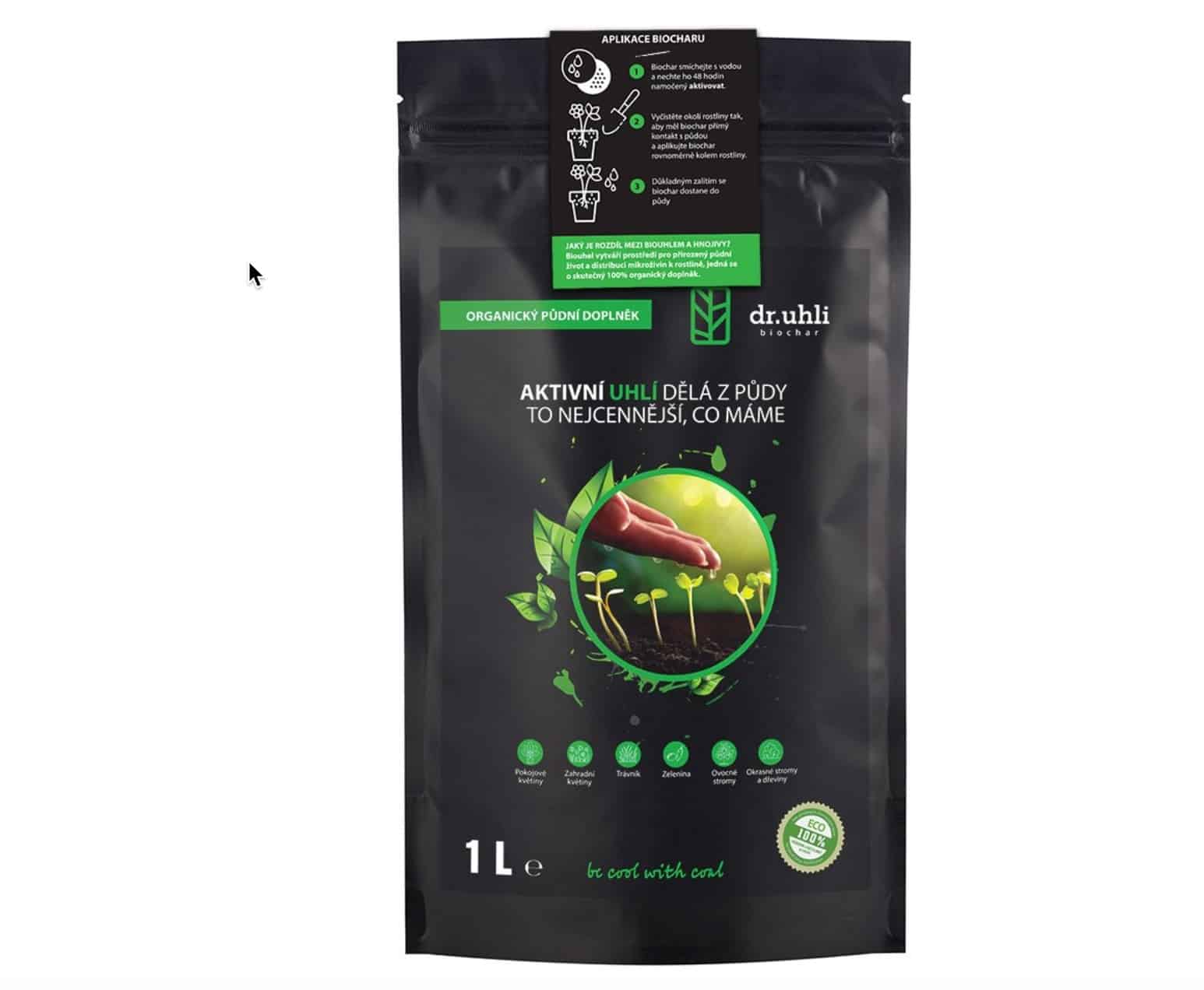 Biochar - Aktivkohle für den Boden - Blumentöpfe, 1L