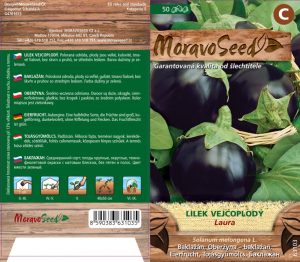 Aubergine - Solanum melongena - LAURA - rund