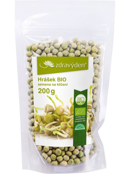 Bio-Keimsamen aus getrockneten Erbsen in 200-g-Packung für Sprossen und Keimung
